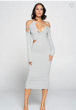 Load image into Gallery viewer, Cut it out bodycon midi dress
