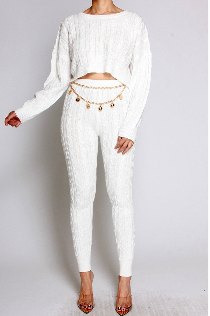 Two piece cable knit set – Nobby Life