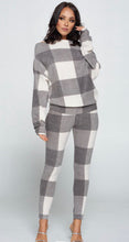 Load image into Gallery viewer, Gingham printed off the shoulders two piece
